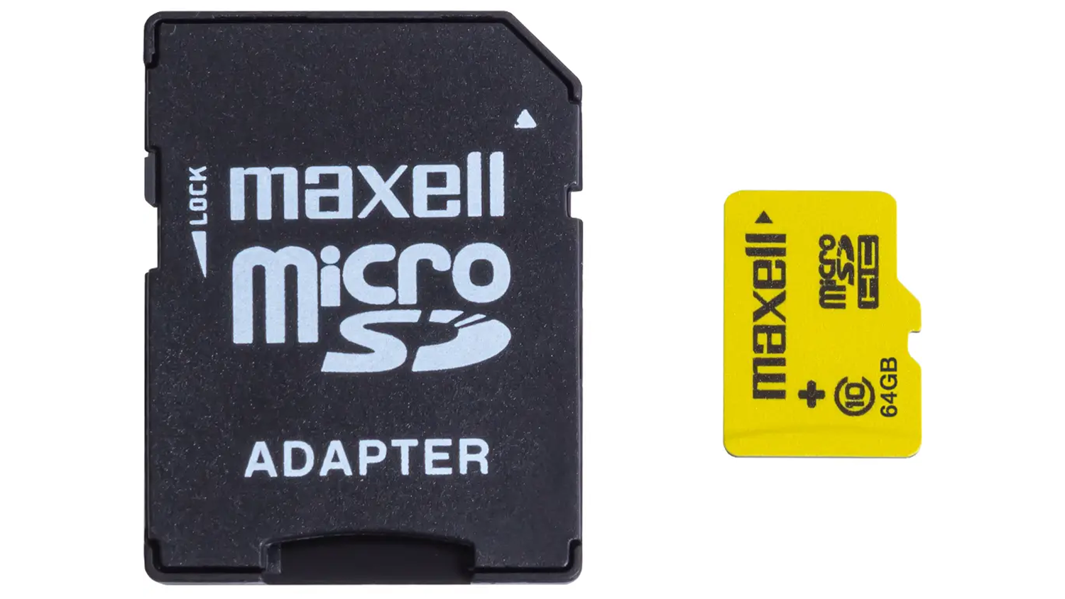 Paměťová karta Maxell MicroSDHC 64GB CL10 + Adaptér yellow