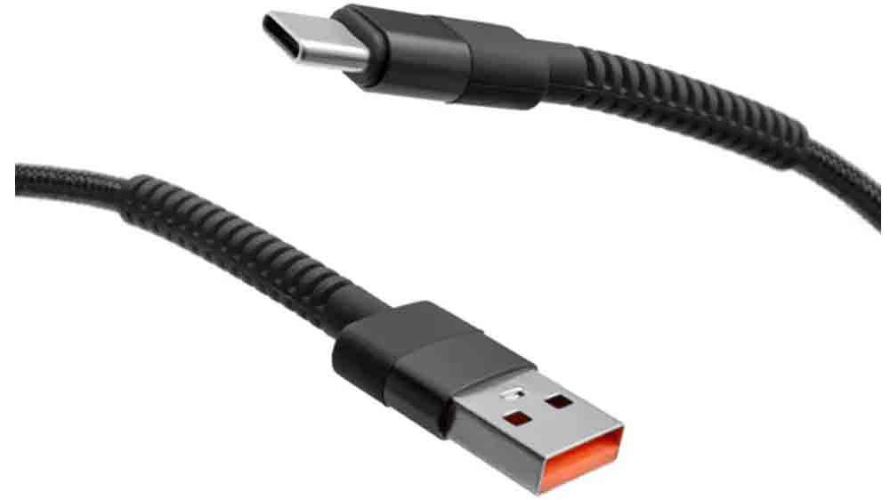 USB-C k&aacute;bel Sturdo 3A 1m, čierny_01