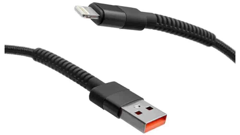 USB-Lightning k&aacute;bel Mobilnet Sturdo 3A 2m, čierny_01