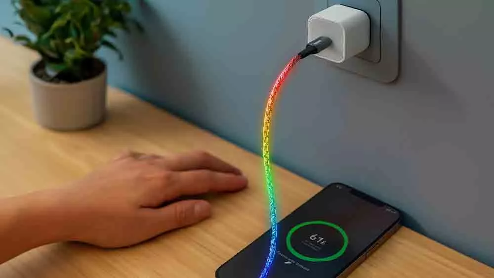 USB-C kabel připojený do nabíječky_02