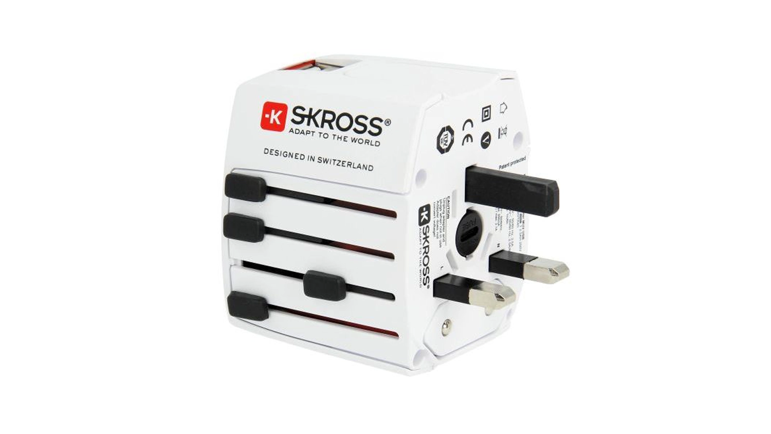Univerz&aacute;ln&iacute; cestovn&iacute; adapt&eacute;r Solight SKROSS PA48PD65 bočn&iacute; pohled