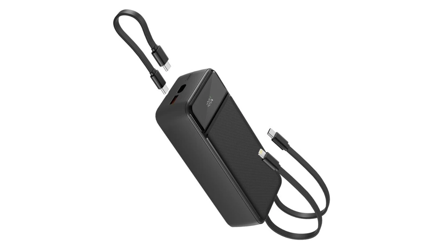 Powerbanka Spello SP21 30 000mAh čern&aacute; i s nab&iacute;jec&iacute;mi kabely