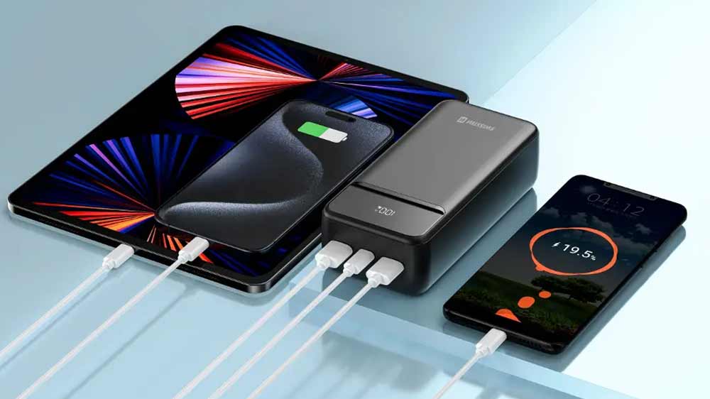 Nabíjení telefonů a tabletu z powerbanky SWISSTEN Power Line II_02