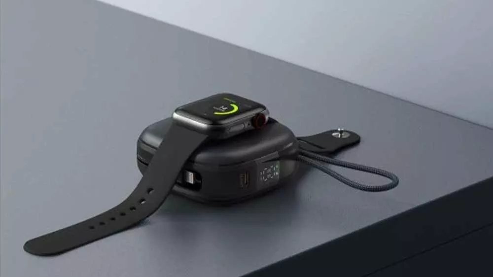 Nab&iacute;jen&iacute; hodinek Apple Watch na powerbance SWISSTEN Voltbox MagGo_03