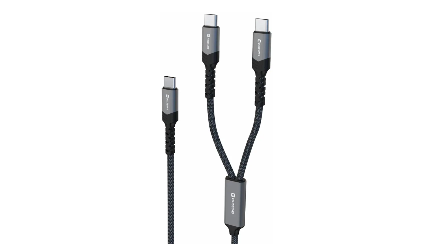 USB k&aacute;bel SWISSTEN 2v1 USB-C &ndash; 3 konektory