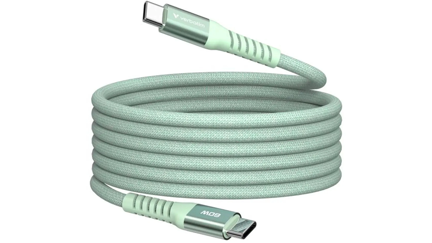 USB-C kabel Verbatim 31864 zelen&yacute; smotan&yacute; do spir&aacute;ly