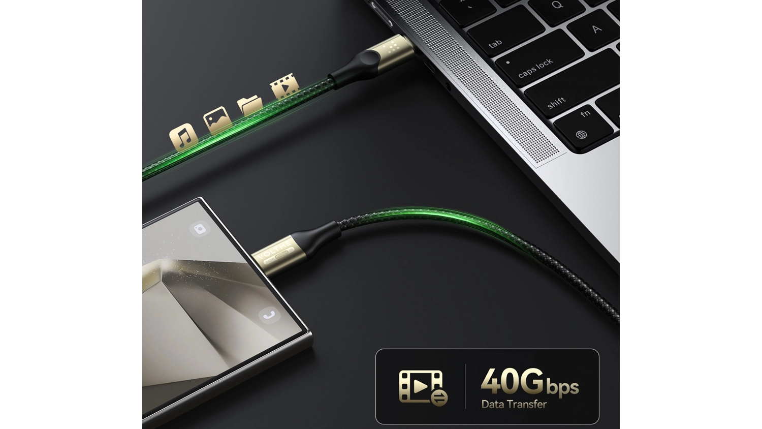 Kabel VOLTME Powerlink Utron Series CTC 5A-240W propojuj&iacute;c&iacute; notebook a telefon
