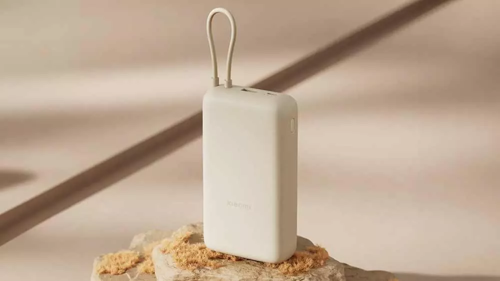 Powerbanka Xiaomi PB2030MI položená na kameni_02