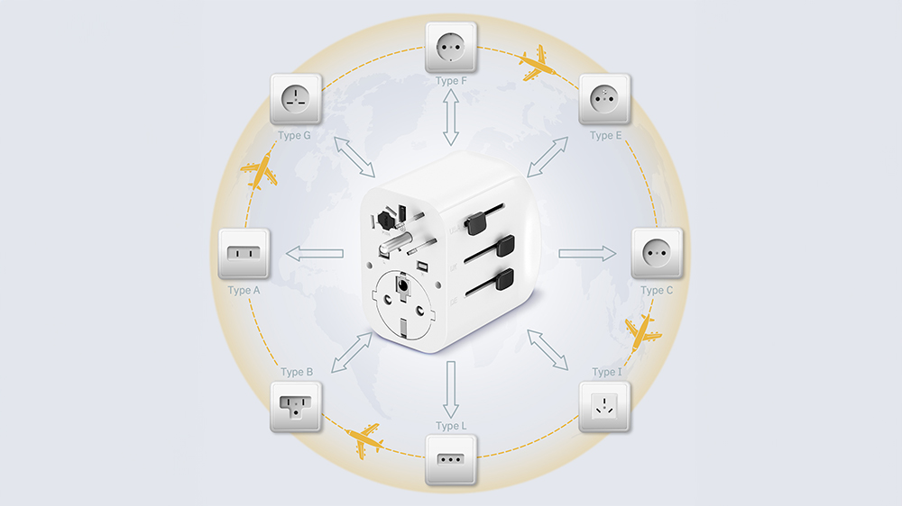 Univerzální cestovní adaptér YENKEE YAT UN1 VIGO