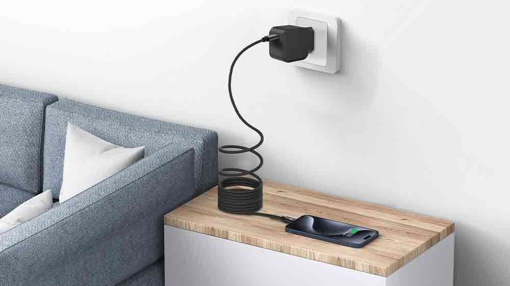 Magnetický kábel Yenkee YCU 01BK CL nabíja telefon_02