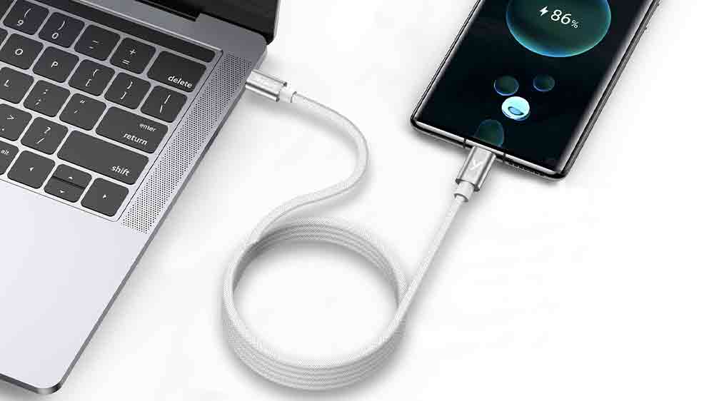 Magnetický kábel Yenkee YCU 03BK CC nabíja telefón_02