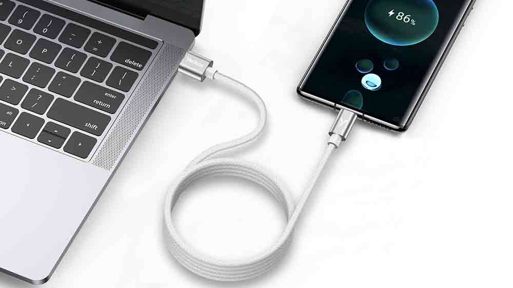 Magnetický kábel Yenkee YCU 04WH CA nabíja telefon_02