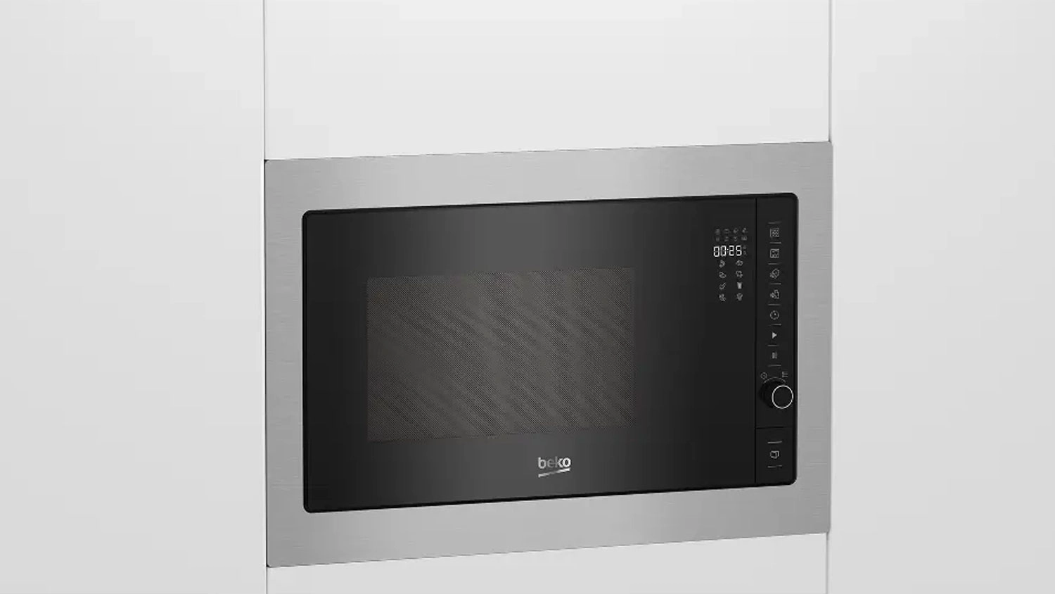 Mikrovlnn&aacute; trouba Beko BMOB20231X v interi&eacute;ru.