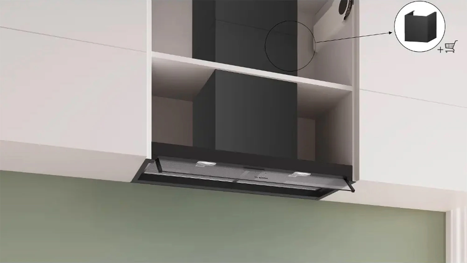 Digestoř Bosch DBB85CC60 v kuchyňské lince