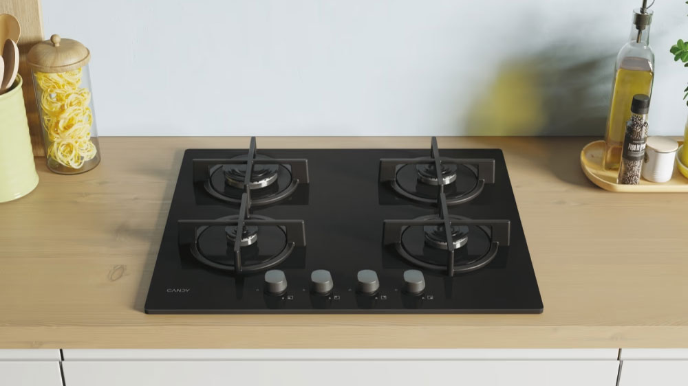 Plynová varná deska Candy Idea CSG6B/4U2 instalovaná v kuchyni_02