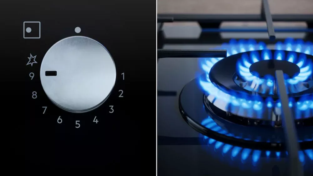 Ovládání StepPower na plynové varné desce Electrolux GOG line KGG64362W_03
