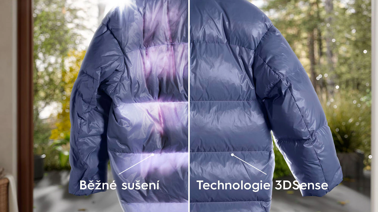 Vizualizace technologie 3DSense su&scaron;ičky pr&aacute;dla Electrolux 900 PerfectCare EW9D787KC1C