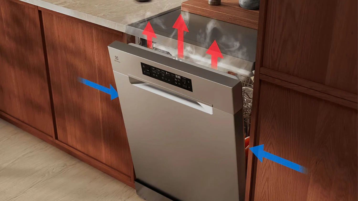 Technologie AirDry &ndash; automatick&eacute; pootevřen&iacute; dv&iacute;řek