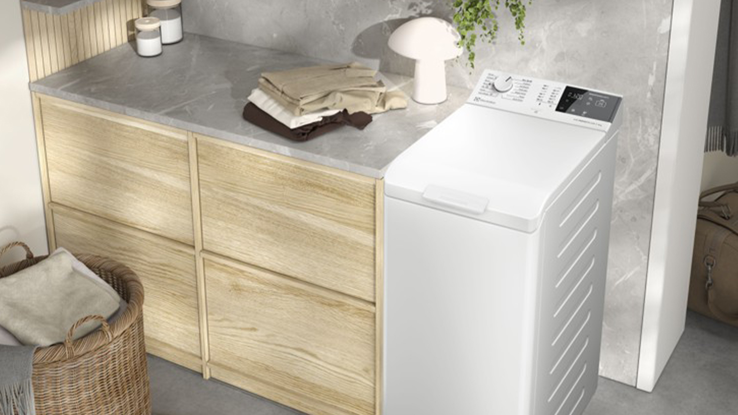Pračka s vrchním plněním Electrolux EW6T2226C v interiéru