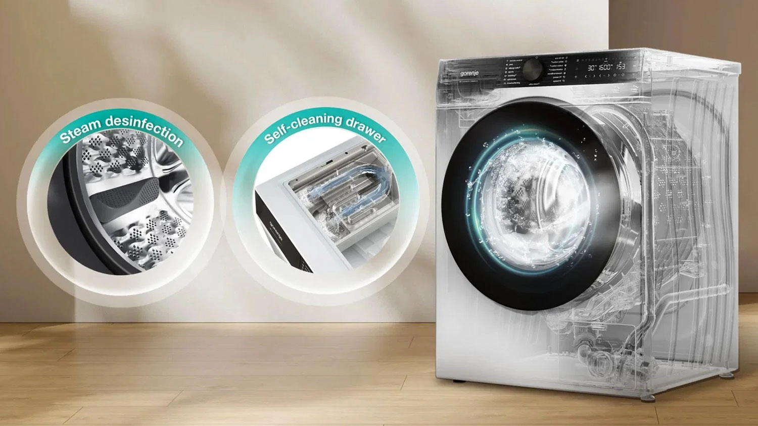 Funkce UltraClean u pračky Gorenje WG614A4P1