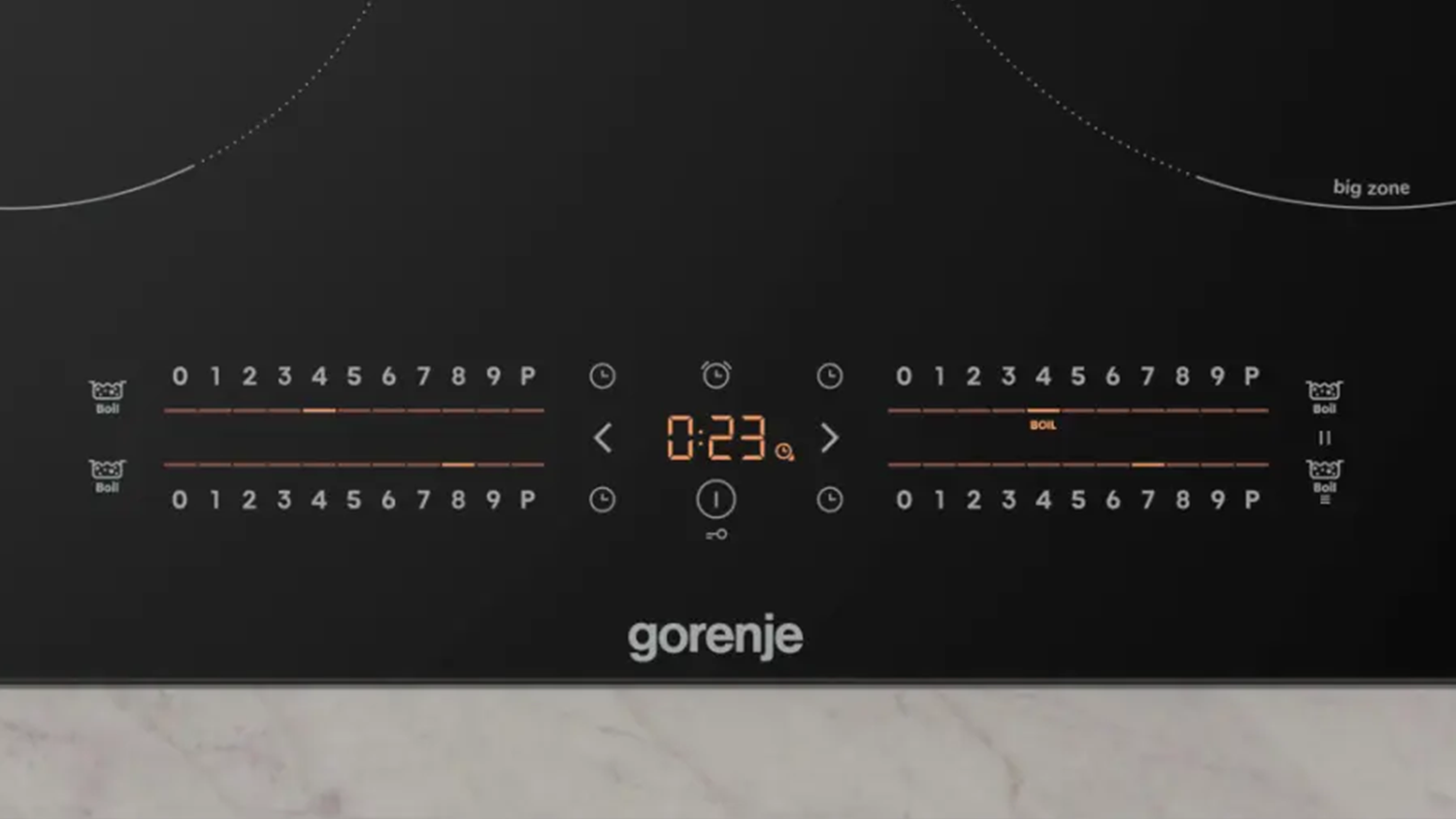 Detail na ovládání indukční varné desky Gorenje GI6402AB