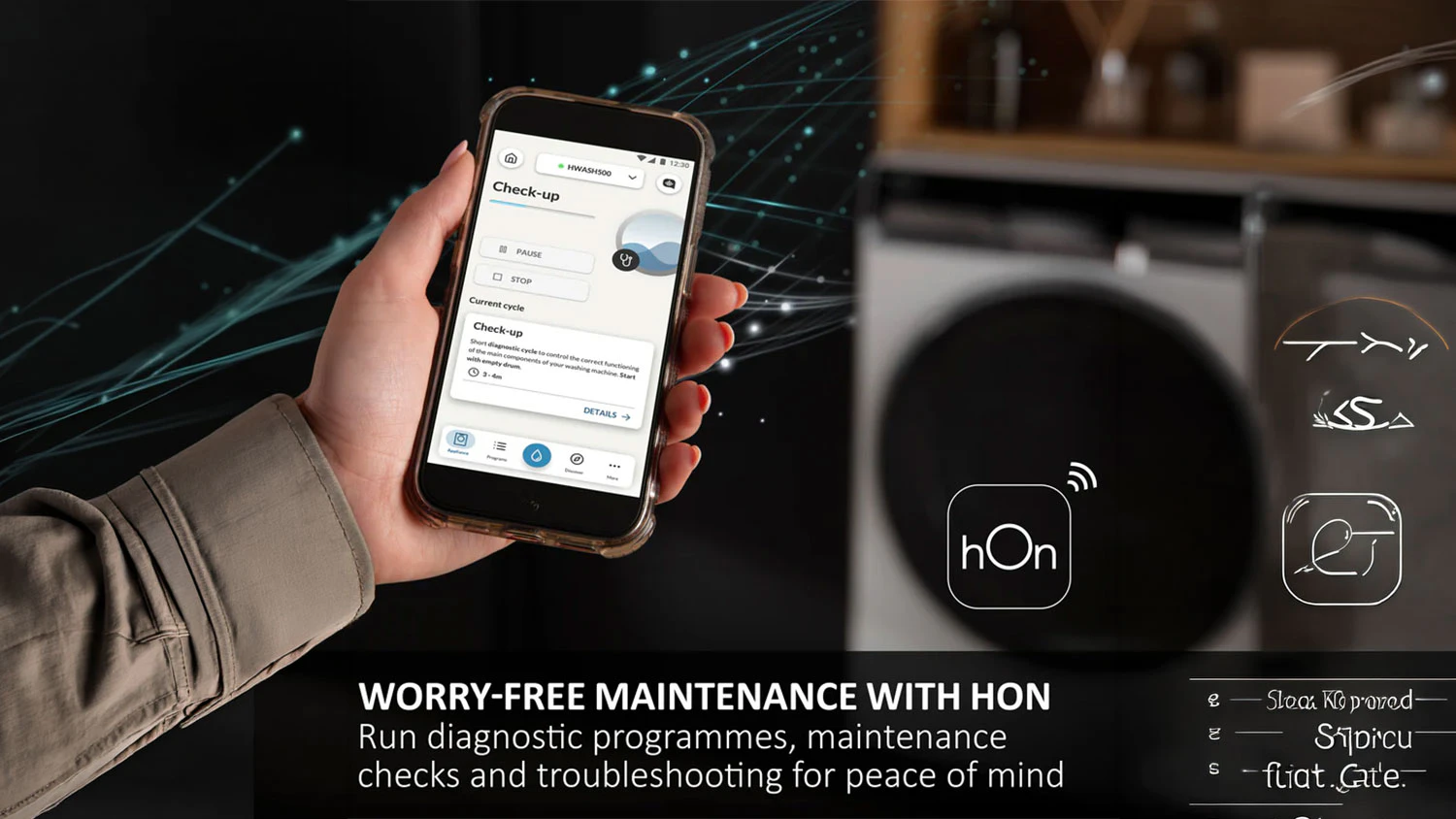 Pračka Haier HW90-BP14357U1CZ ovl&aacute;dan&aacute; mobilem