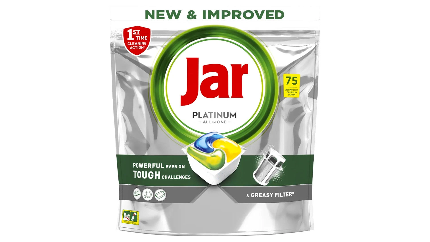 Kapsuly do um&yacute;vačky Jar Platinum All in One 75 ks