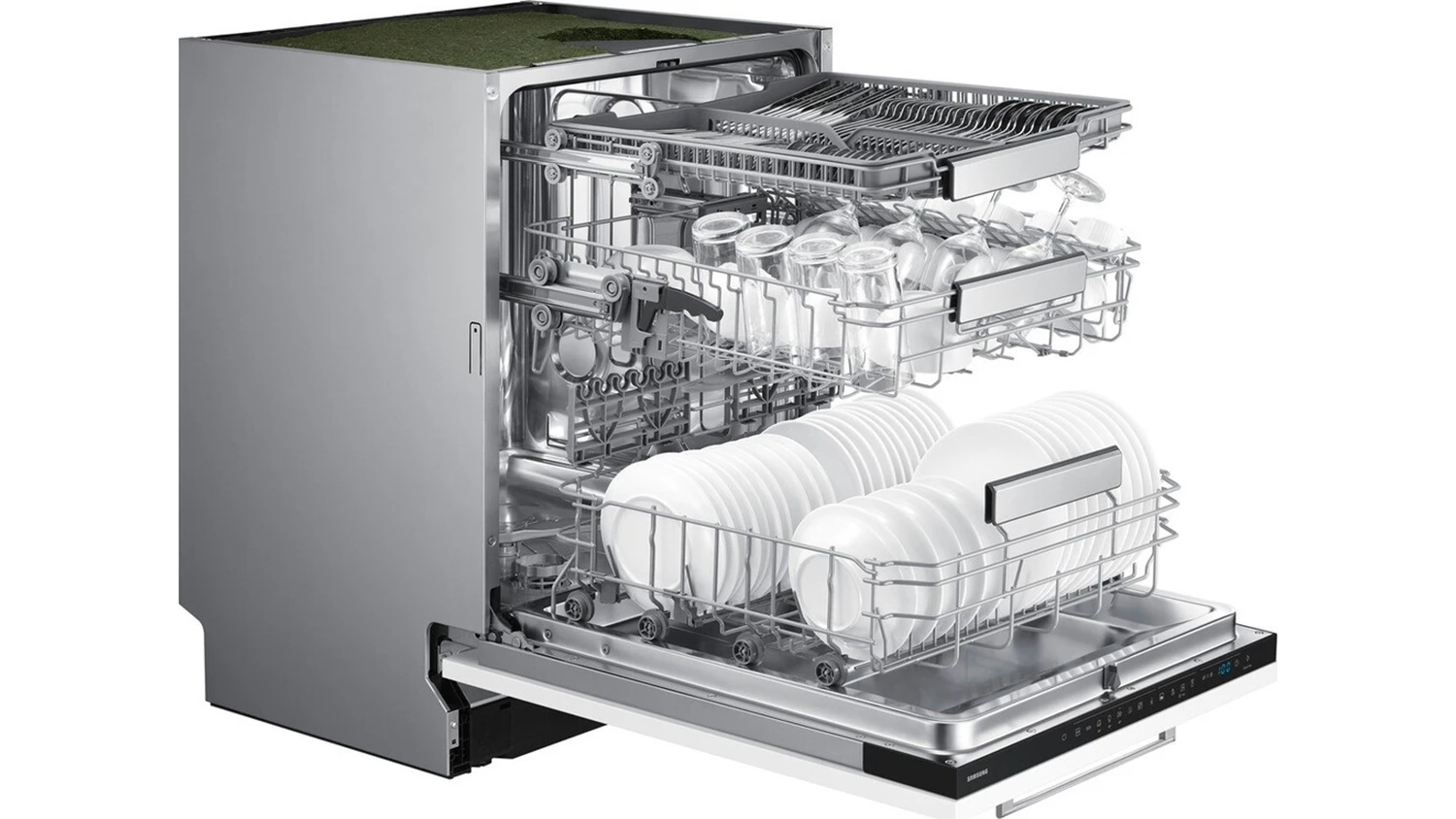 Umývačka Samsung DW70H73WCB0U1 otvorená plná