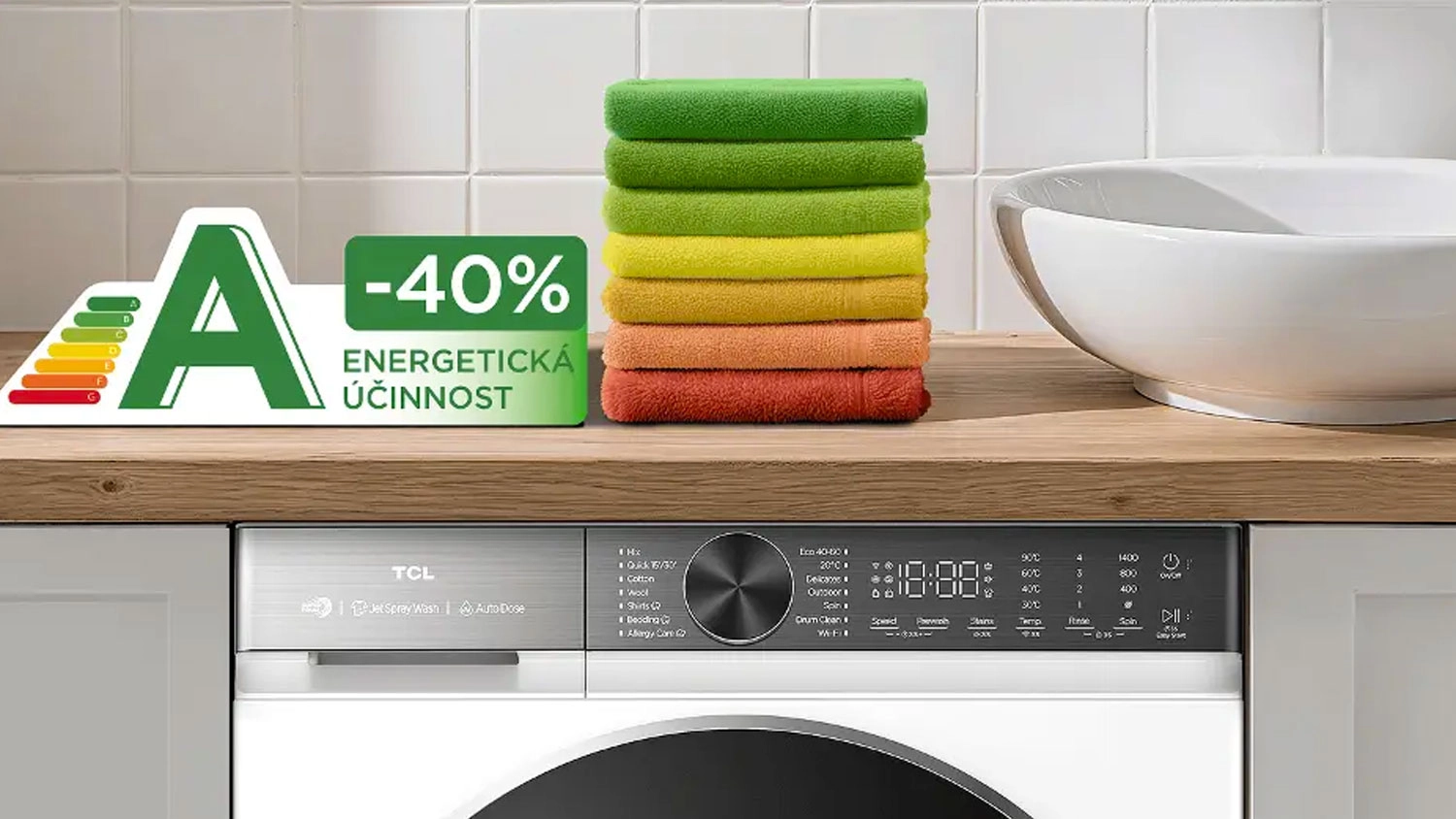 Energetická účinnost pračky TCL FP0954WA0CZ