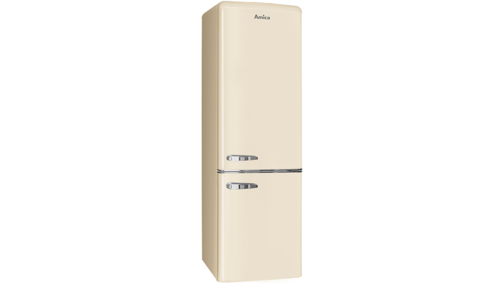 Červená lednice Kombinovaná chladnička Amica KGCR387100B_01