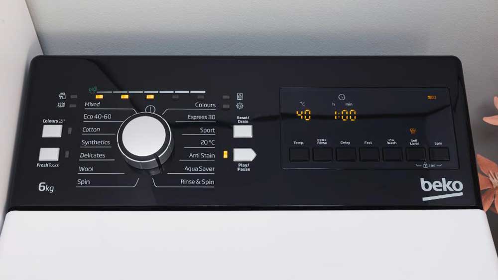 Ovládací panel pračky s vrchním plněním Beko BTL1WFP10622_03
