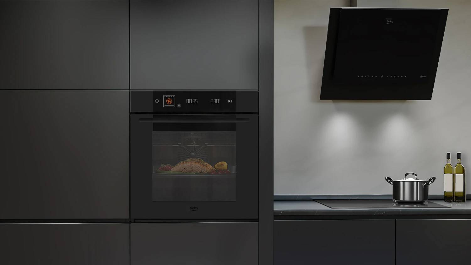Trouba Beko součástí kuchyňské linky