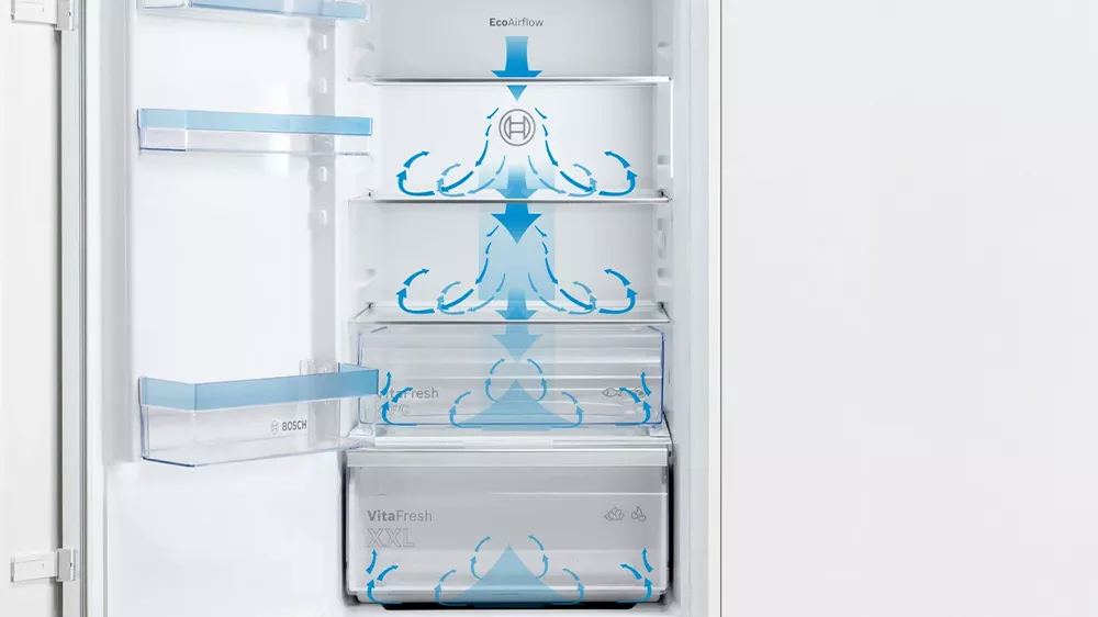 Eco Airflow ve vestavné chladničce BOSCH KIN86NSE0_04