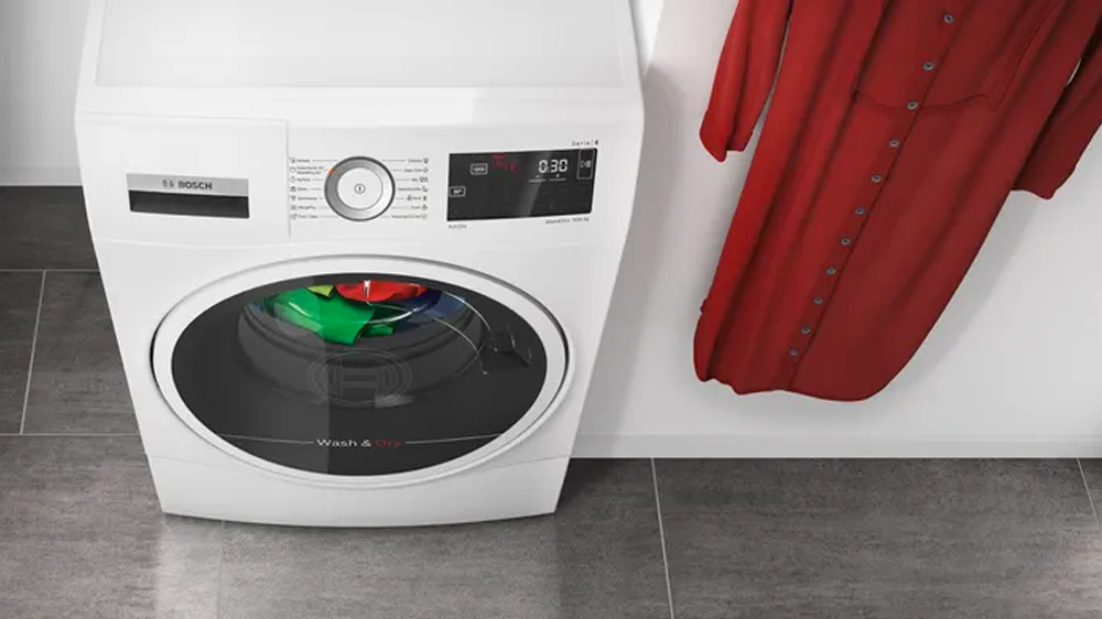 Pohled z vrchu na kombinovanou pračku se sušičkou BOSCH WNC254A0BY_06
