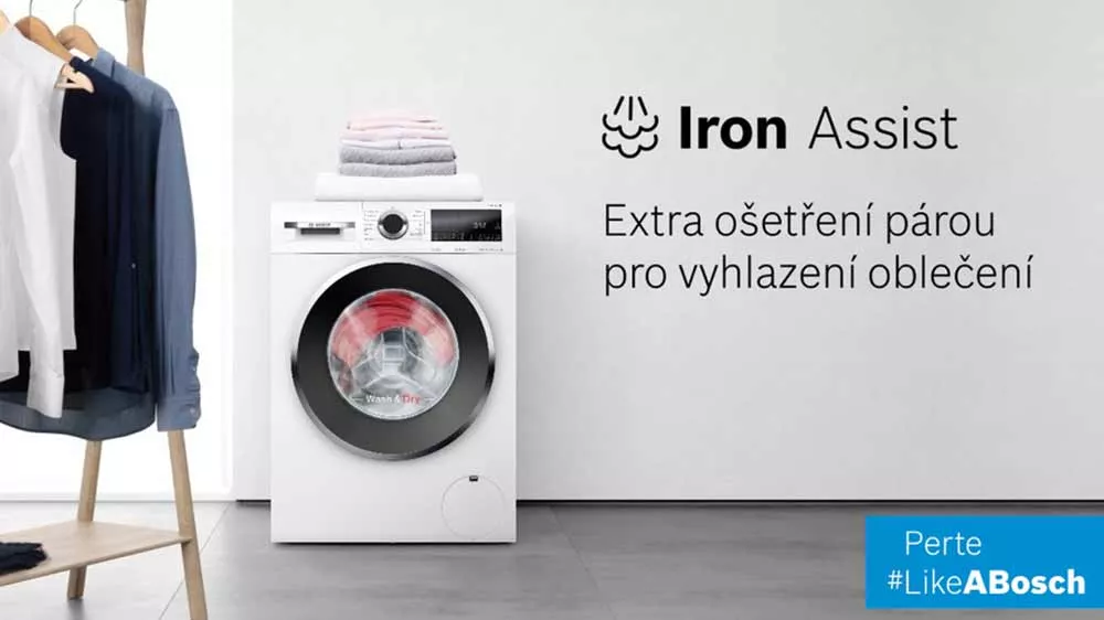 Práčka s predným plnením Bosch WGG244Z9BY je vybavená funkciou Iron Assist_04