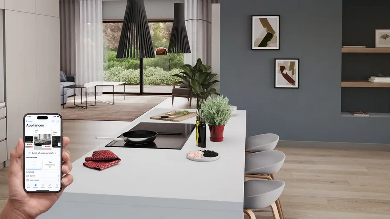 Aplikace Home Connect v mobilním telefonu