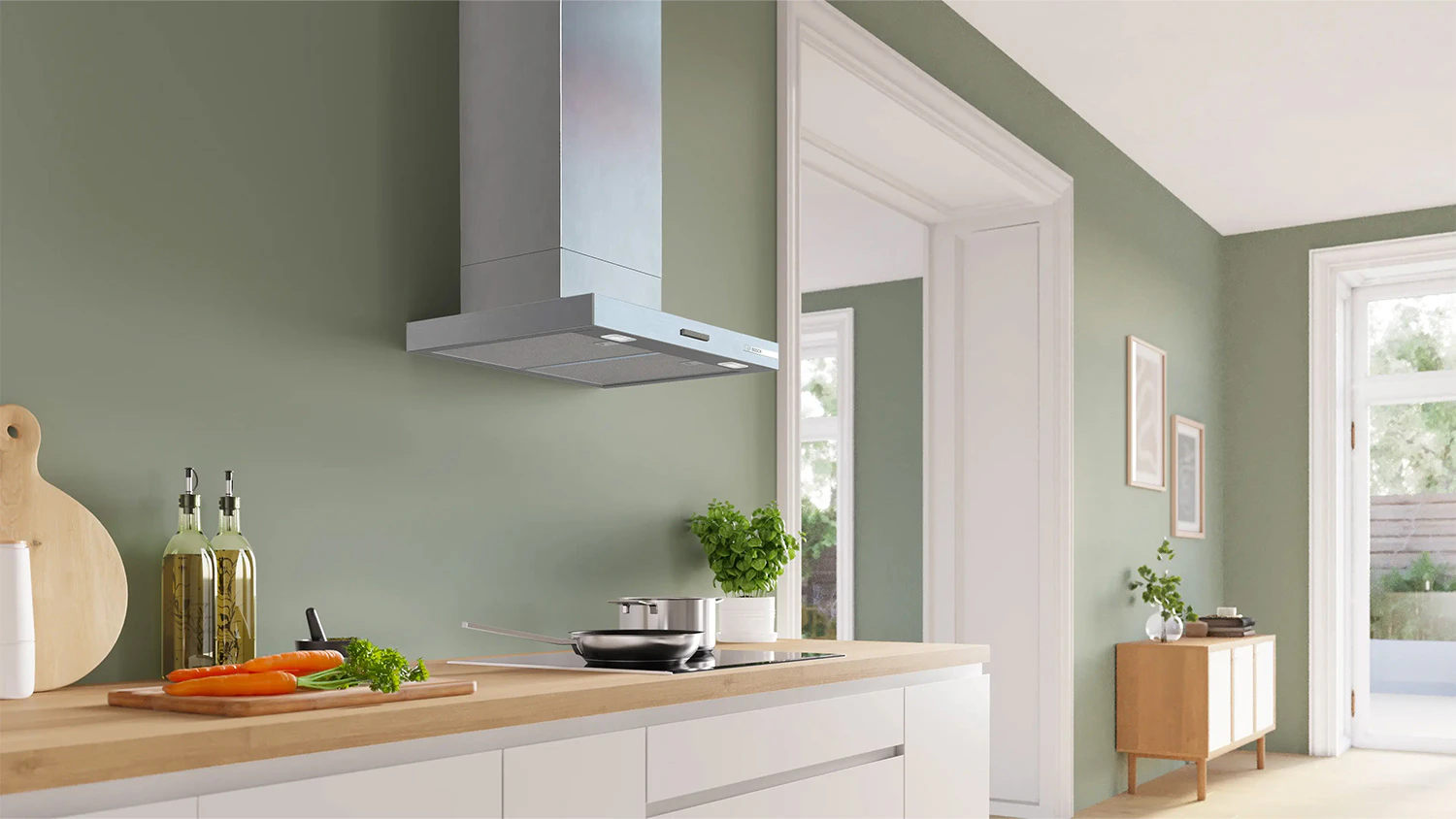Odsavač par Bosch Serie 4 DWB65CC30 v interiéru