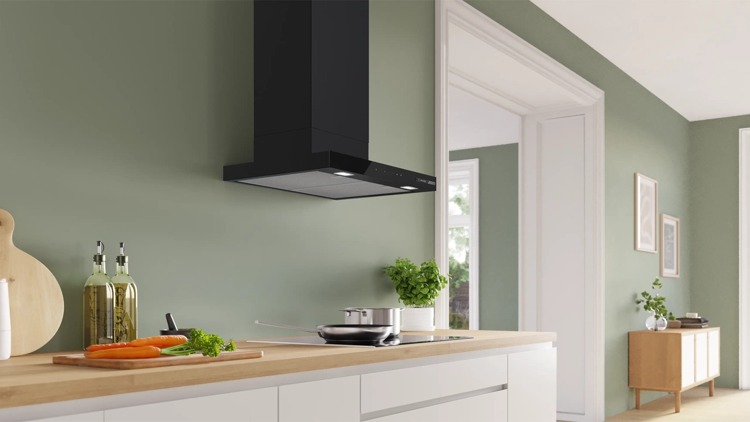Odsavač par Bosch Serie 6 DWB67DN60 v interi&eacute;ru