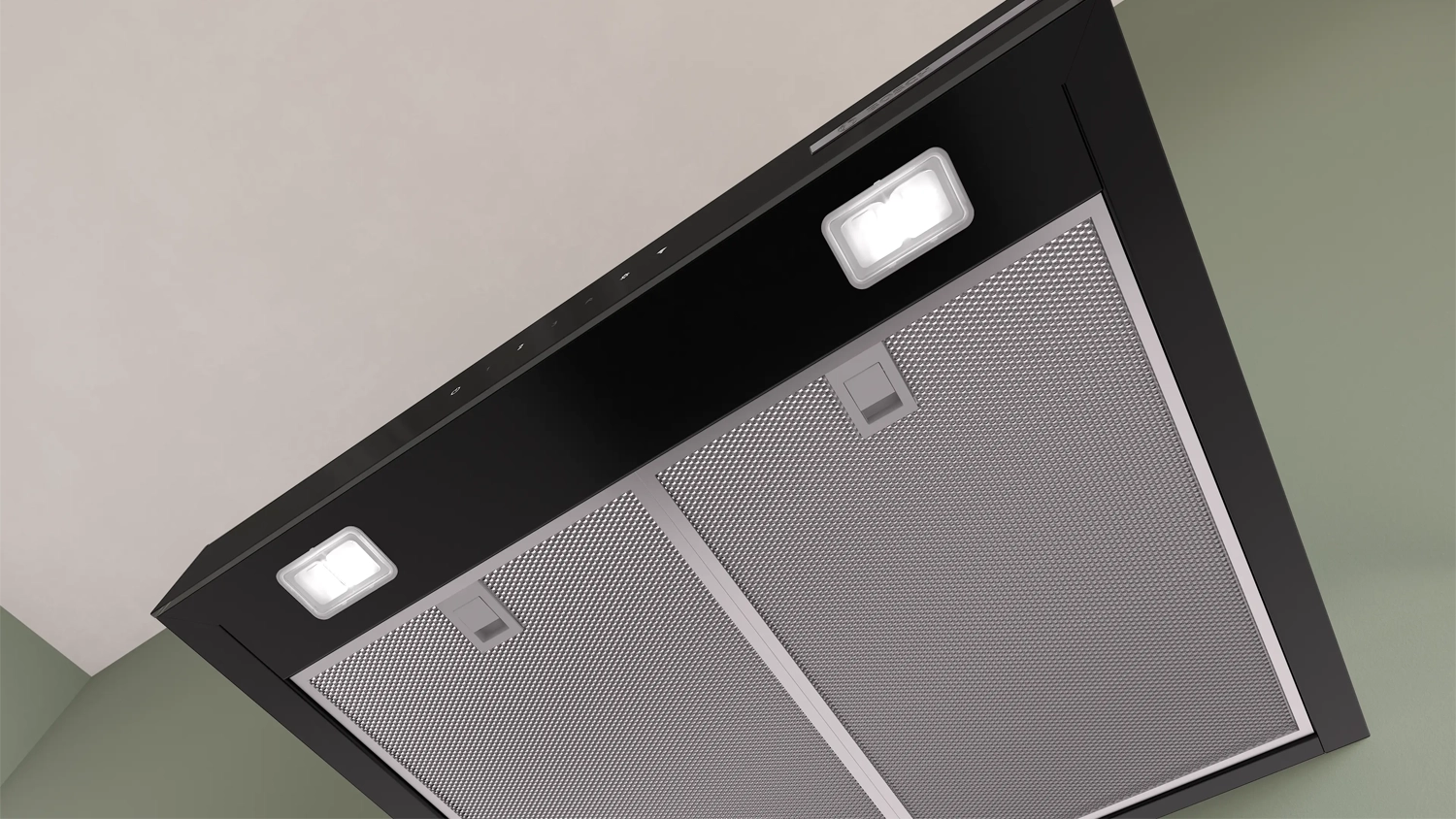 Pohled zespodu na odsavač par Bosch Serie 6 DWB67DN60