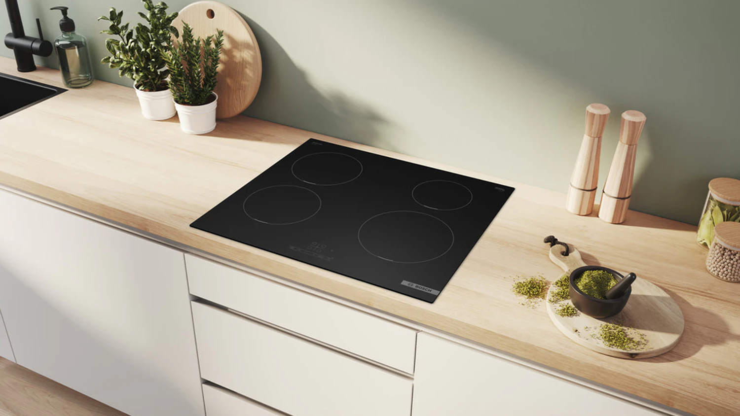 Indukční varná deska Bosch PIE61ABB5E Serie 4 v kuchyni
