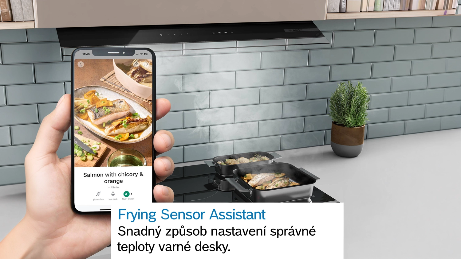 Mobiln&iacute; telefon s funkc&iacute; Frying Sensor Assistant