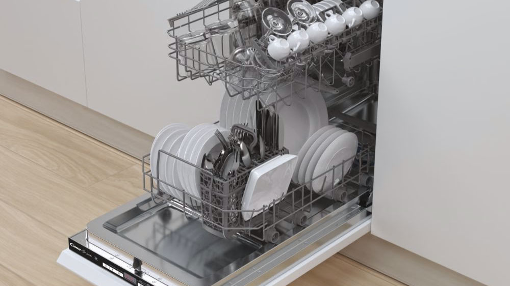 Vestavná myčka Candy Brava CDIH 2D949 otevřená naplněná_02