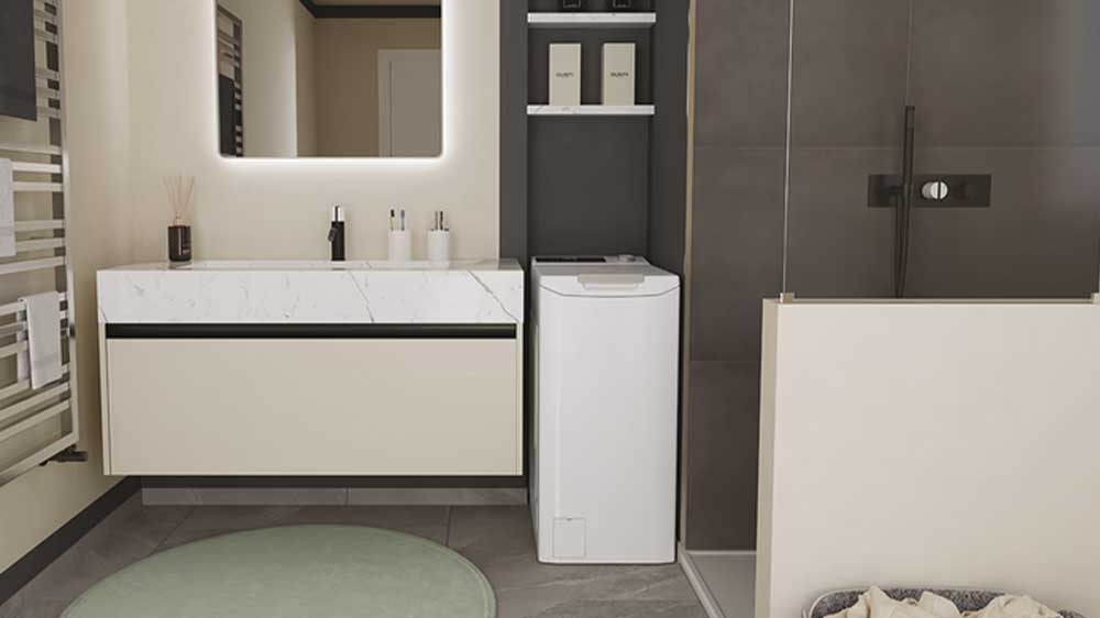 Pračka s vrchním plněním Candy ProWash 500 v interiéru_02