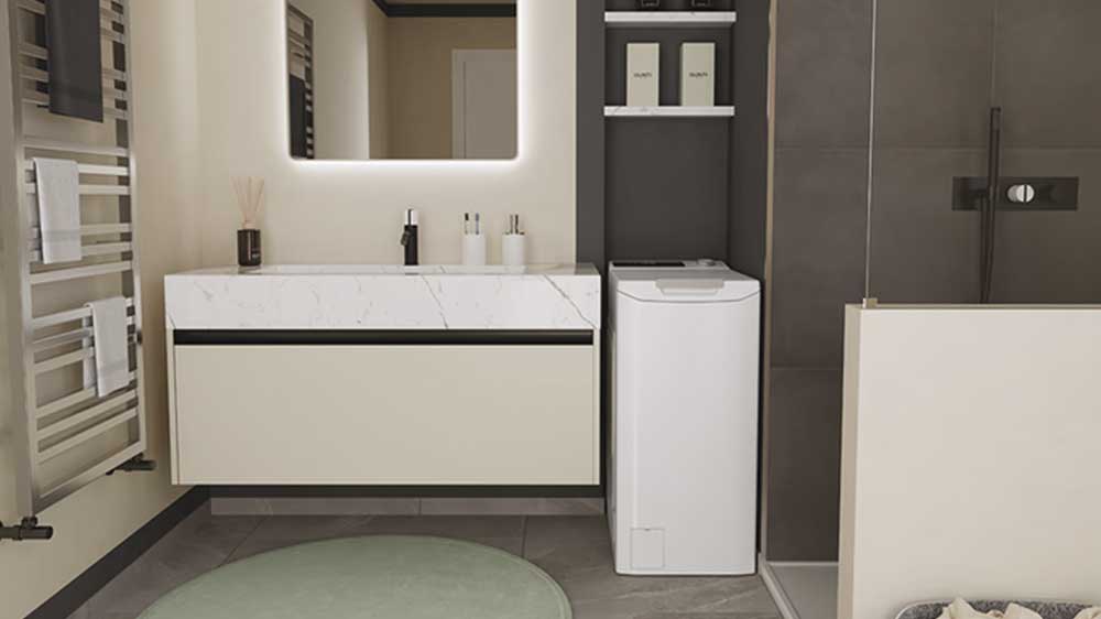 Pračka Candy ProWash 500 TCAS284TM4-S v koupelně_02