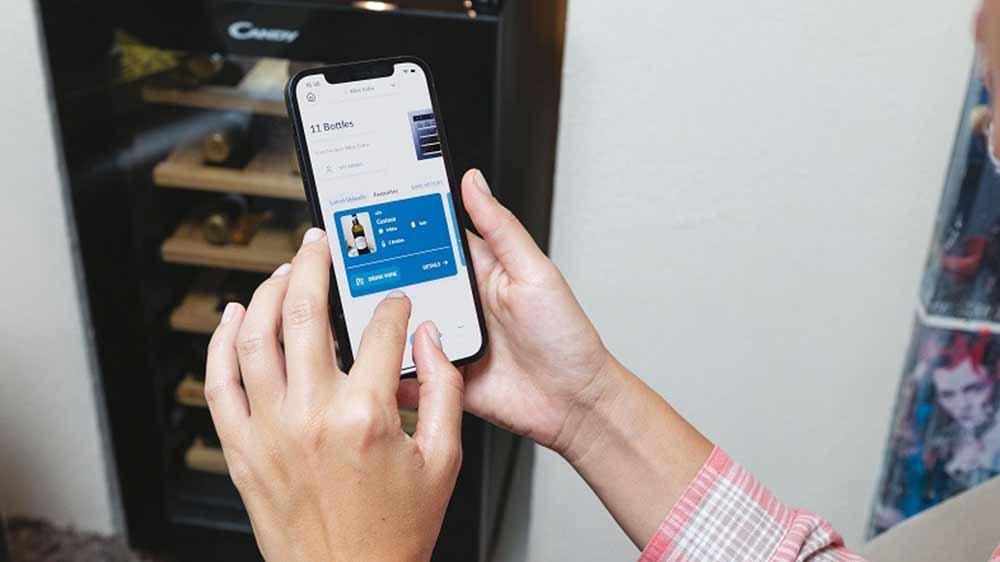 Ovládání jednozónové vinotéky Candy CWC 200 EELW/NF pomocí aplikace Simply-Fi_03