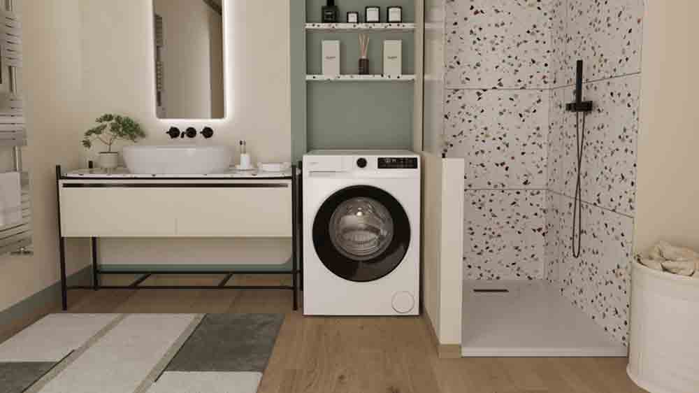 Pračka s předním plněním Candy v koupelně_02