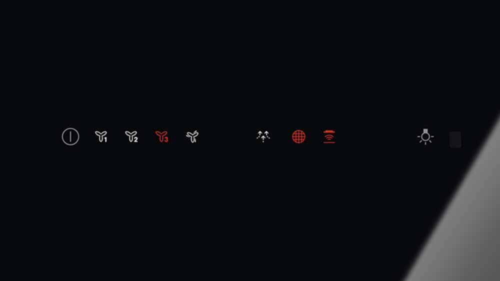 Detail dotykového ovládaní na odsavači par ELECTROLUX LFV619K_03