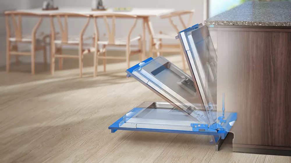 Tři polohy otevřen&iacute; dveř&iacute; u vestavn&eacute; myčky n&aacute;dob&iacute; Electrolux EEA27200L_05