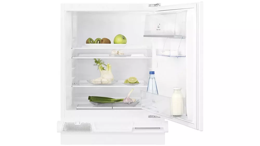 Vestavná monoklimatická chladnička ELECTROLUX LXB2AE82S s otevřenými dvířky EW_01