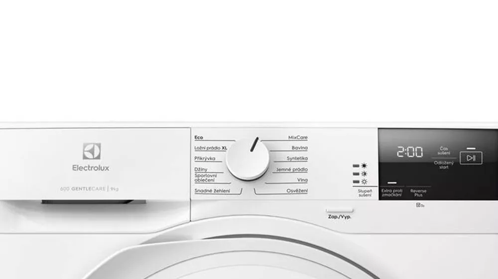 Sušička prádla Electrolux 600 GentleCare EW6D293GC ovládací panel_03
